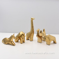 golden ceramic animal ornaments Living room soft decorations
